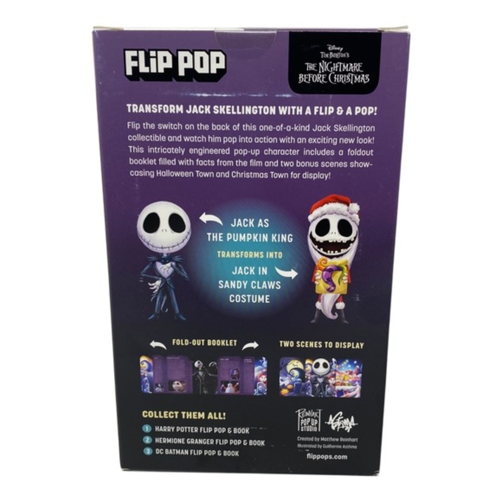 Disney Nightmare Before Christmas Jack Skellington Flip Pop Up Character & Book - Picture 3 of 5